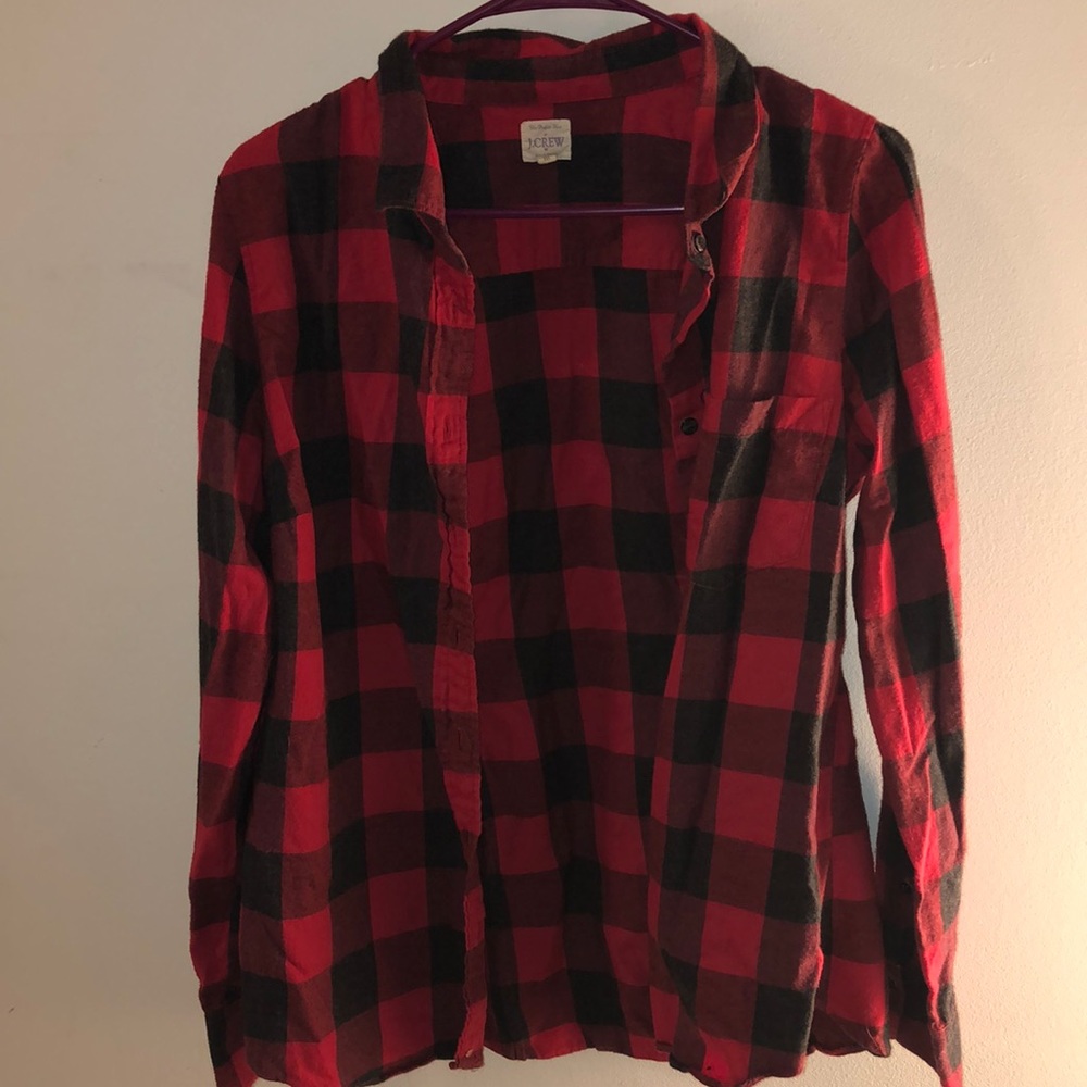 J Crew Women’s Medium red flannel
